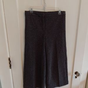 Charcoal Gray Culotte Dress Pants